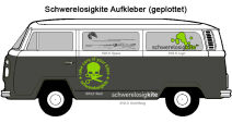 Aufkleber Logo weiß-grün