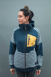 Women Zip Hood Sweat | Leuchtfeuer Stripes
