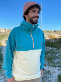 Unisex Half Zip Hood Sweat