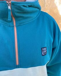 Unisex Half Zip Hood Sweat