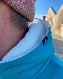 Unisex Half Zip Hood Sweat