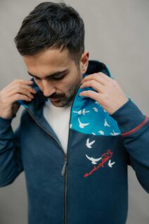 Men Zip Hood Sweat | Wind XXL