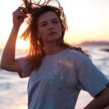 Unisex Shirt Wind, grau