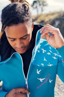 Unisex Zip Hood Sweat Wind, dunkelblau