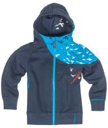 Kids Zip Hood Sweat | Wind dunkelblau