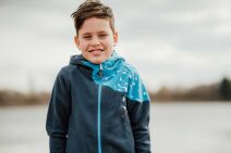 Kids Zip Hood Sweat | Wind dunkelblau